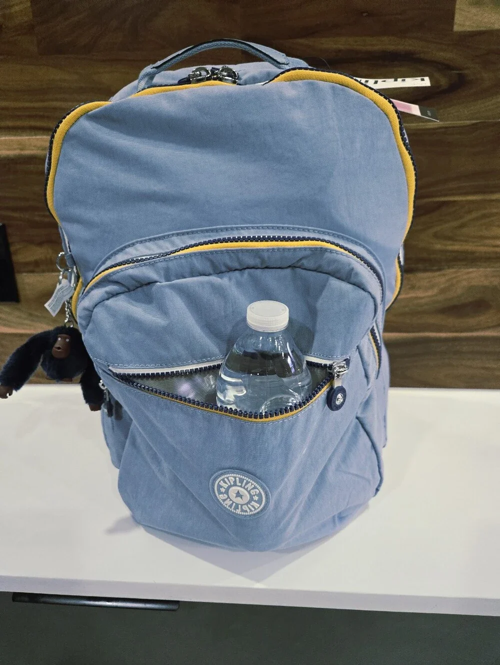 Kipling Light Blue Backpack School Travel Laptop Seoul NEW